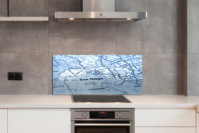 Szklany Panel Szczegółowa Mapa Metropolii