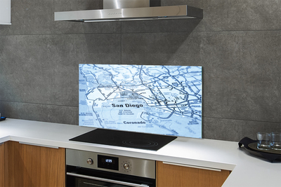 Szklany Panel Szczegółowa Mapa Metropolii