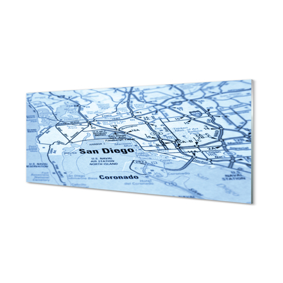 Szklany Panel Szczegółowa Mapa Metropolii