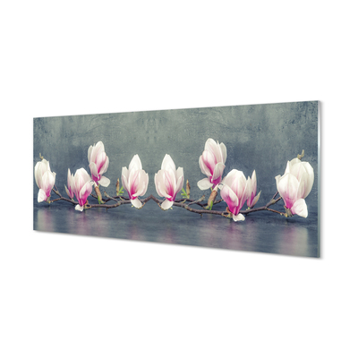 Szklany Panel Gałąź magnolii