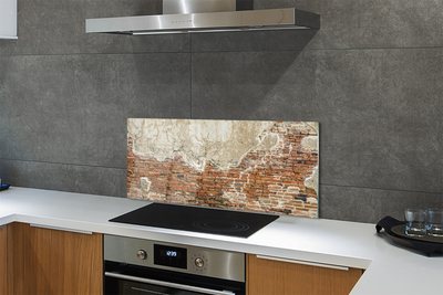 Szkło Ozdobne do Kuchni Klasyczna Czerwona Cegła