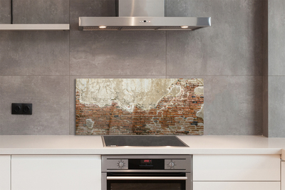 Szkło Ozdobne do Kuchni Klasyczna Czerwona Cegła