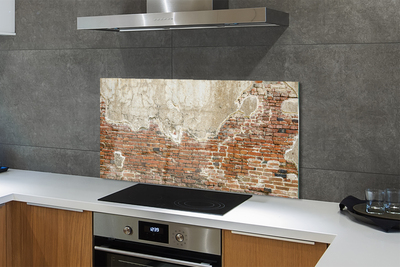 Szkło Ozdobne do Kuchni Klasyczna Czerwona Cegła