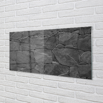 Szklany Panel Kamień ściana mur