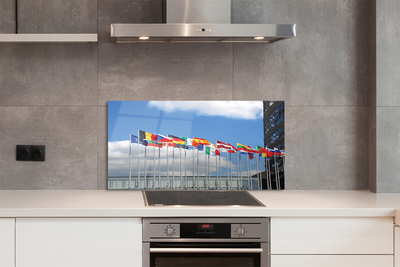 Szklany Panel Kilka Flag Państwowych