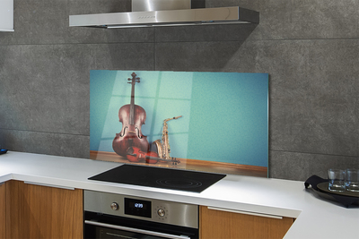 Szklany Panel Duet: Skrzypce i Trąbka