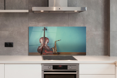 Szklany Panel Duet: Skrzypce i Trąbka