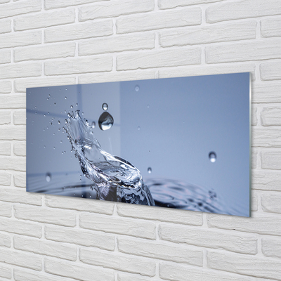 Szklany Panel Pojedyncza Kropla w Zbliżeniu