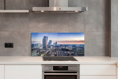 Panel nad Blat Kuchenny Warszawskie Wieżowce o Poranku