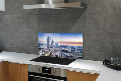 Panel nad Blat Kuchenny Warszawskie Wieżowce o Poranku