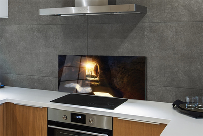 Szklany Panel Jaskinia i Krzyże o Poranku