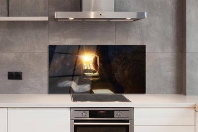 Szklany Panel Jaskinia i Krzyże o Poranku