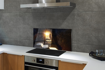 Szklany Panel Jaskinia i Krzyże o Poranku