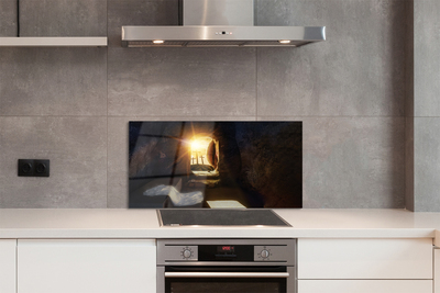 Szklany Panel Jaskinia i Krzyże o Poranku