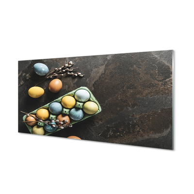 Szklany Panel Tradycyjne Pisanki i Bazie