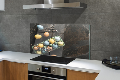 Szklany Panel Tradycyjne Pisanki i Bazie