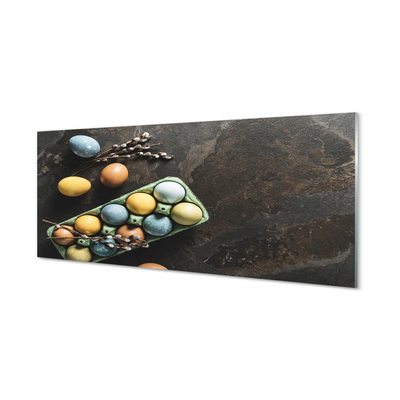 Szklany Panel Tradycyjne Pisanki i Bazie