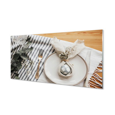 Panel nad Blat Kuchenny Wielkanocny Talerz Pełen Kwiatów