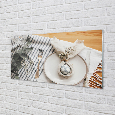 Panel nad Blat Kuchenny Wielkanocny Talerz Pełen Kwiatów