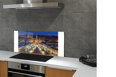 Panel Szklany Nocny Widok na Kościół Mariacki