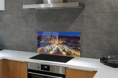 Panel Szklany Nocny Widok na Kościół Mariacki