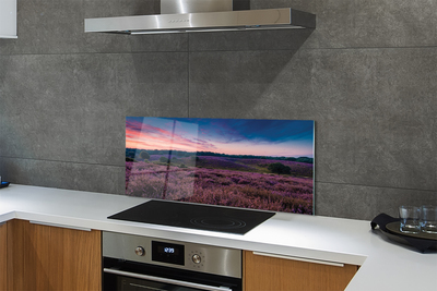 Panel Kuchenny Szklany Pejzaż z Wrzosami