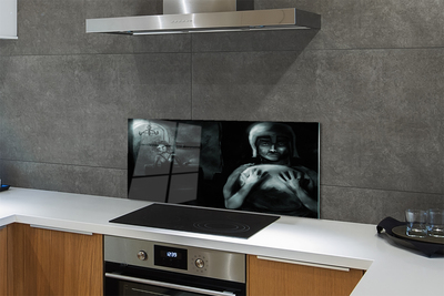 Panel szklany do Kuchni Mroczne Sylwetki