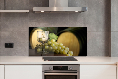 Szklany Panel Winiarska Tradycja: Beczki i Winogrona