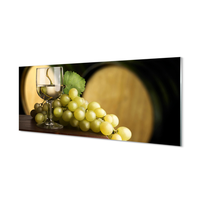 Szklany Panel Kieliszek beczki winogrono