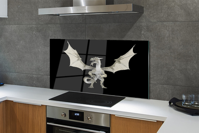 Panel Kuchenny Szklany Legendarny Biały Smok