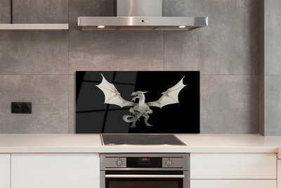 Panel Kuchenny Szklany Legendarny Biały Smok