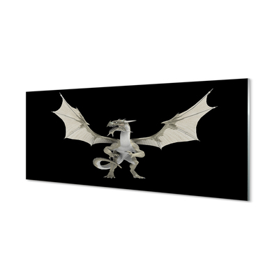 Panel Kuchenny Szklany Legendarny Biały Smok