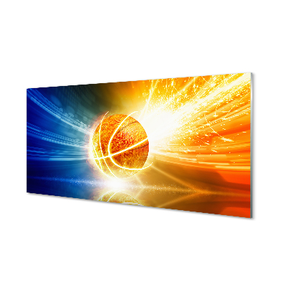 Szklany Panel Wieczorny Trening Koszykówki