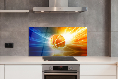 Szklany Panel Wieczorny Trening Koszykówki