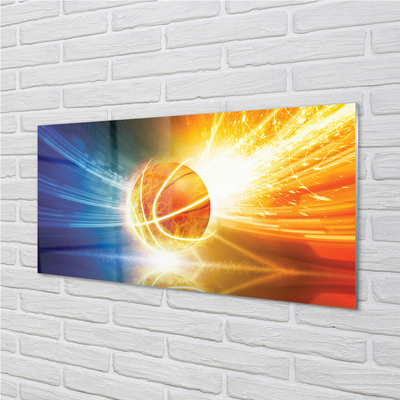 Szklany Panel Wieczorny Trening Koszykówki