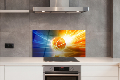 Szklany Panel Wieczorny Trening Koszykówki