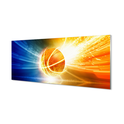 Szklany Panel Wieczorny Trening Koszykówki