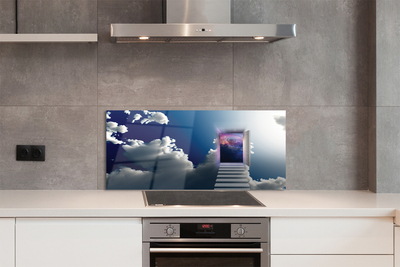 Panel Szklany Surrealistyczna Wizja: Oko i Schody