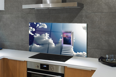 Panel Szklany Surrealistyczna Wizja: Oko i Schody