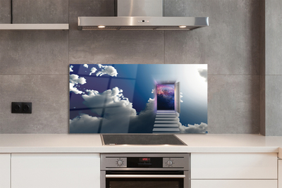 Panel Szklany Surrealistyczna Wizja: Oko i Schody