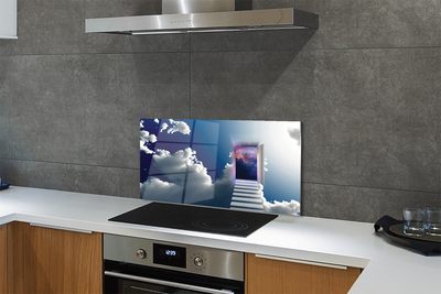 Panel Szklany Surrealistyczna Wizja: Oko i Schody