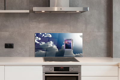 Panel Szklany Surrealistyczna Wizja: Oko i Schody