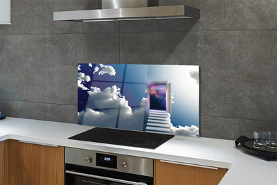 Panel Szklany Surrealistyczna Wizja: Oko i Schody