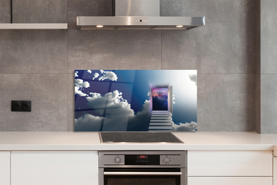 Panel Szklany Surrealistyczna Wizja: Oko i Schody