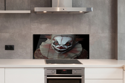 Szklany Panel Straszny Klaun z Koszmaru