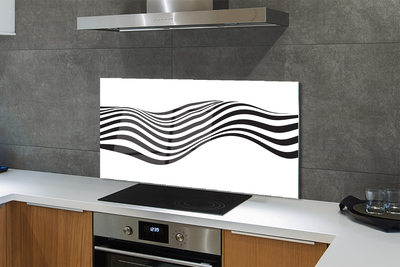 Panel szklany do Kuchni Falujący Wzór Zebry