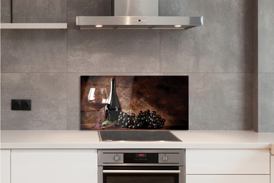 Szklany Panel Rubinowe Wino w Kieliszku