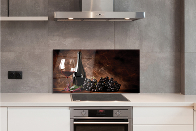 Szklany Panel Rubinowe Wino w Kieliszku