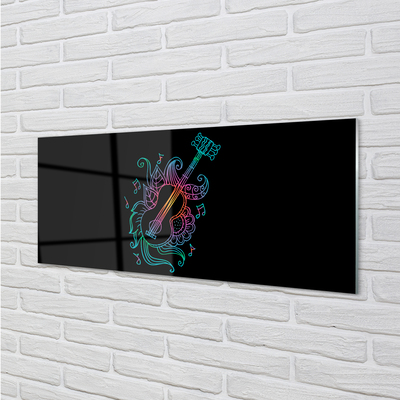 Panel szklany do Kuchni Kolorowa Melodia na Gitarze
