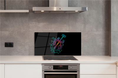 Panel szklany do Kuchni Kolorowa Melodia na Gitarze